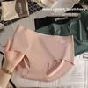 Women's Spring and Summer Ice Silk Non Mark Color Breathable Extended Gear Nude Comfortable Middle Waist Triangle Briefs