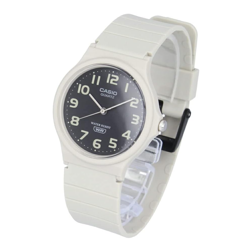 Casio Casio Standard MQ-24UC-8B Унисекс Часы Цвет Слоновой Кости Черный Аналоговые Часы