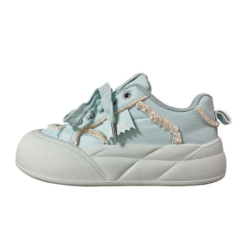 Корейские кеды в стиле кампус, женские летние новинки, нишевые, не сталкивающиеся, универсальные, на платформе, обувь-буханка