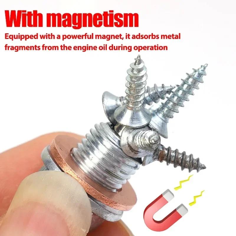 1/2/5 компл. Магнитная пробка сливного отверстия M12*1.25 Комплект прокладок с винтами Аксессуары для двигателя автомобиля для большинства Infiniti Exus Nissan Scion Toyota