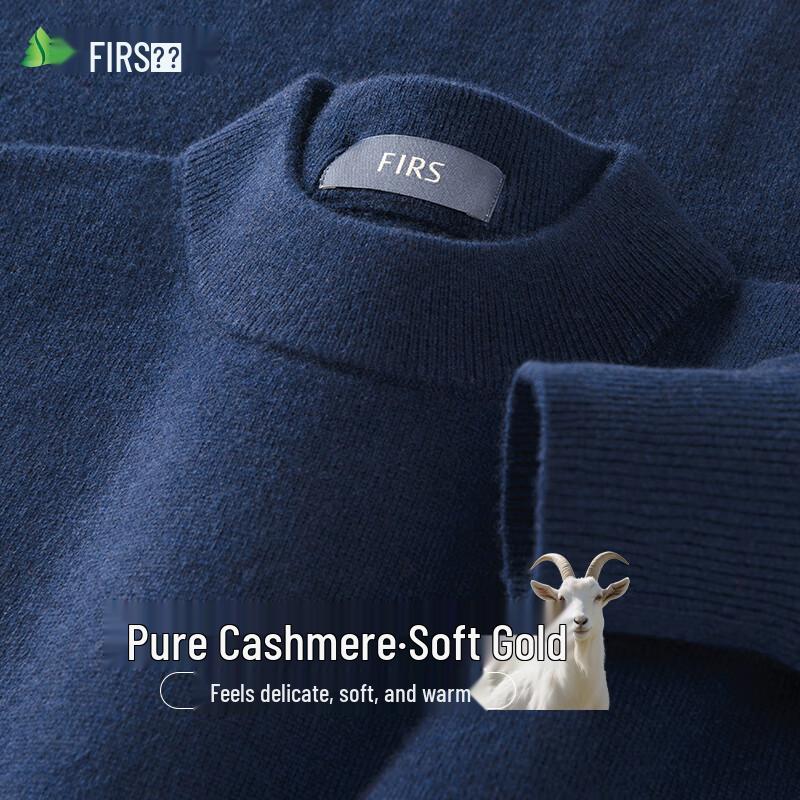 Shanshan Men's Pure Cashmere Half-Turtleneck Sweater