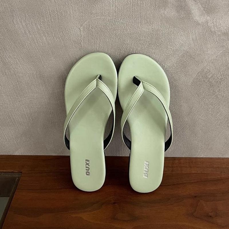 Fashion SUOJIALUN 2025 Summer New Brand Women Slipper Fashion Narrow Band Slip On Flip Flops Soft Flat Heel Outdoor Casual Dress Slides