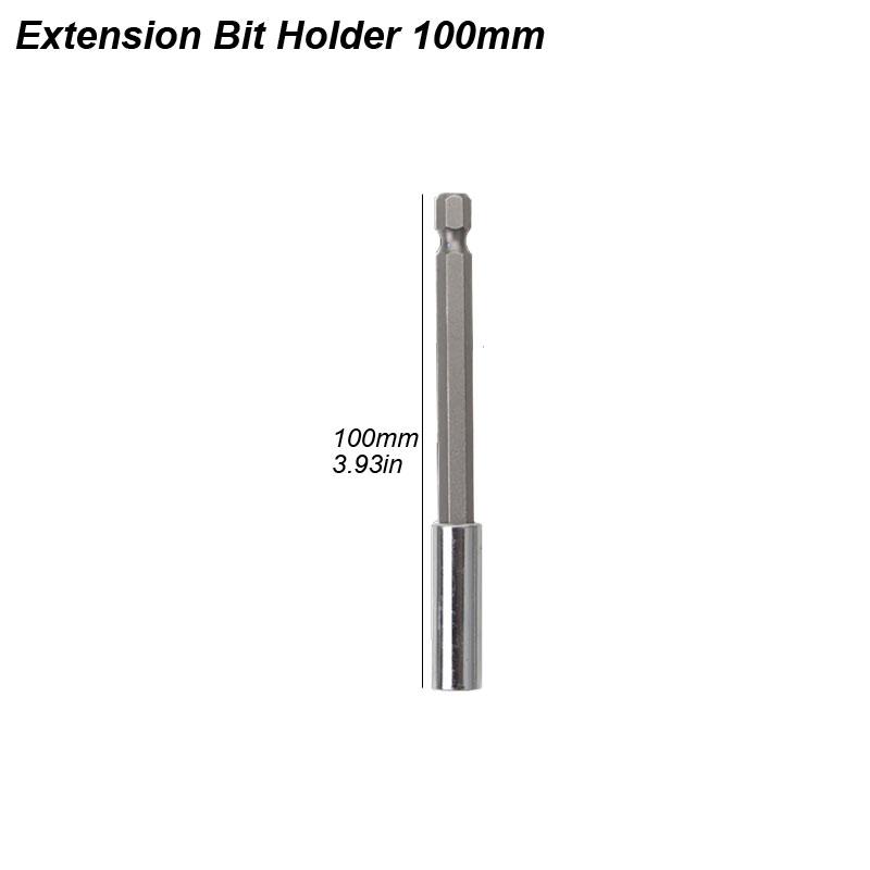 Screwdriver Bit Extension Rod 1/4 Hex Batten Head Quick Change Power Screw Driver Adapter Attachment Long Handle Magnetic Tool
