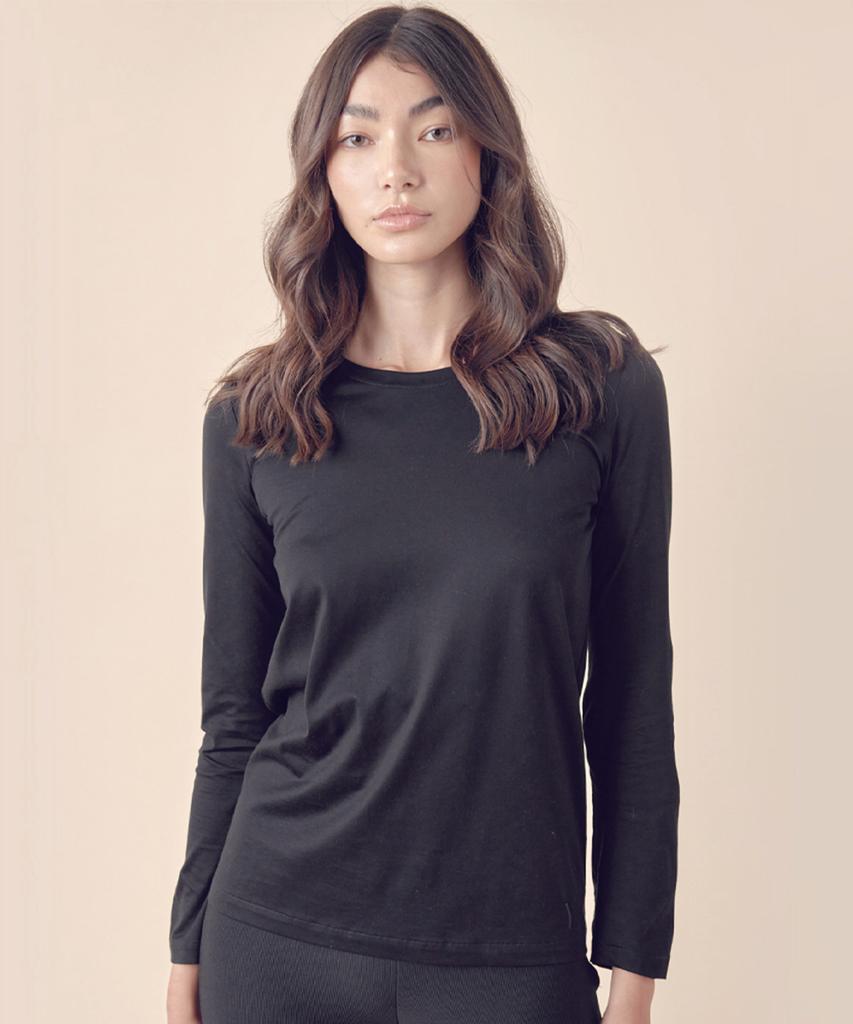 YJACK W_Classic & Basic Fit Slim Long Sleeve T-Shirt (155Gsm) Kljt1216L
