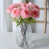 Simulated Rose Single Burned Silk Rose Home Wedding Living Room Decoration Valentine's Day Artificial Flower Artificial Flower