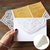 Кружевная цветочная открытка из углеродистой стали, режущая штамповая форма для крафт-бумаги, DIY штамповочные трафареты