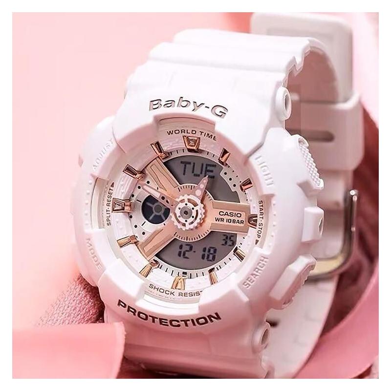 Casio Watch Series-GABA Black Samurai Ice Cream Macaron 200m Waterproof Quartz Movement Japanese and Korean Watch Same Style GA-110-1BDR&BA-110RG-7A