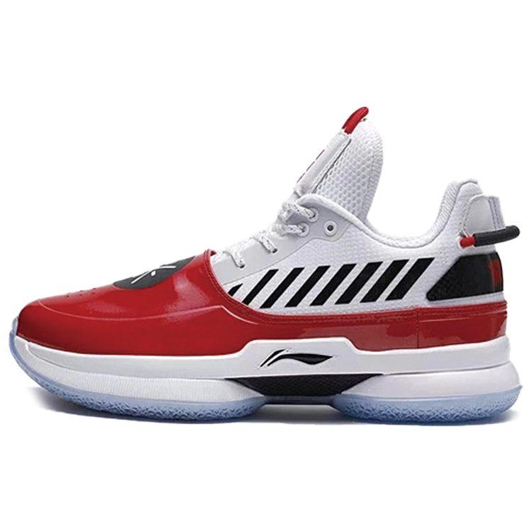 Li Ning WOW 7 Way Of Wade 7 Uptown Амортизация Нескользящие Низкие Повседневные Баскетбольные Кроссовки Мужские Белый Красный Черный ABAN079-2
