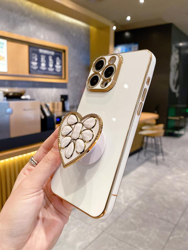 Покрытие Love Держатель для бриллиантов Чехол для телефона Для For Iphone 17 16 1 14 Plus 13 12 Mini 11 Pro Max X XS XR 7 8 SE2 SE3 Задняя крышка