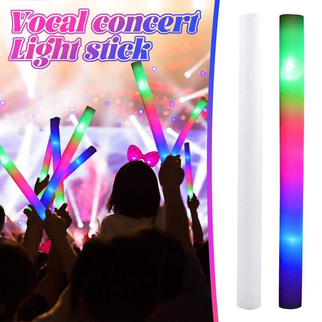 Concert Light Stick LED Colorful Luminous Foam Sponge Stick Festive Atmosphere Supplies