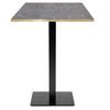 60 X 60 Cm High Table - Milan Caldeira Model with Brass Edges