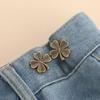 1/10Pair Required Button Adjust Waistline No Sewing Clothing Accessory Four Leaf DIY Adjustable Tightener Waist Buckle No Staple