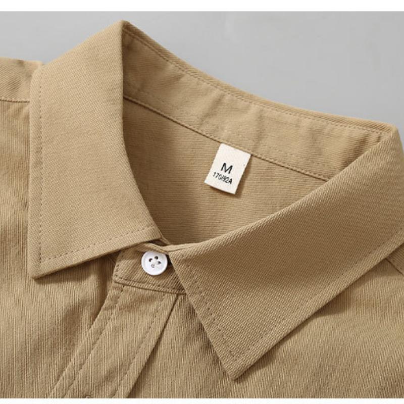 American Short Sleeve Shirt Men Summer Shirt Pure Cotton Casual Men Tops Youth Double Pockets Shirt New Fashion Men Clothing