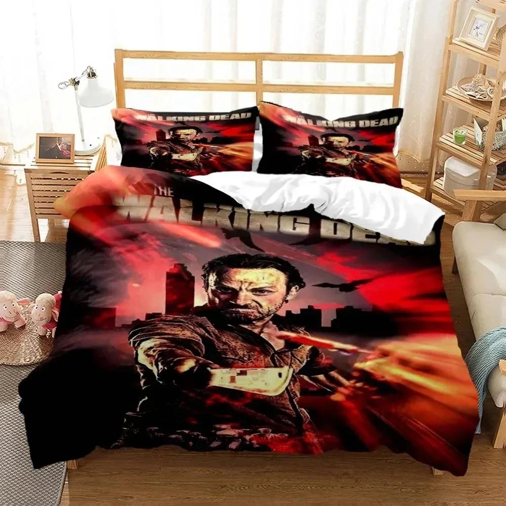 Horror Die Walking Dead Printed Bedding Set Luxury Queen Bedding Set Soft and Comfortable Customized Bedding Set for Boy