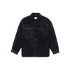 Li Ning Corduroy Warm Loose Cotton Jacket With Turn-Down Collar Men Jacket Black AFMR459-2