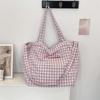 Милая клетчатая сумка новый ленивый ветер большая вместимость студенческий класс плечевая сумка кроссбоди сумка-тоут