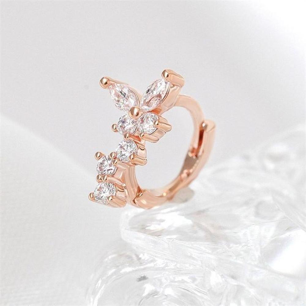 [Onm] Onm 14K Gold Needle Rose Gold Daily Cubic Flower Bracelet Ring Piercing (S9594169)