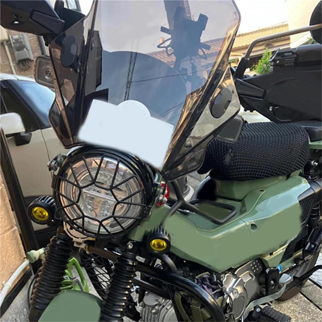 ZJRHNP Ветровое стекло Ветрозащитный экран Защитный экран Козырек Стекло с кронштейном для Hunter Cab CT125 JA55 JA65 Trail 125 CT 125