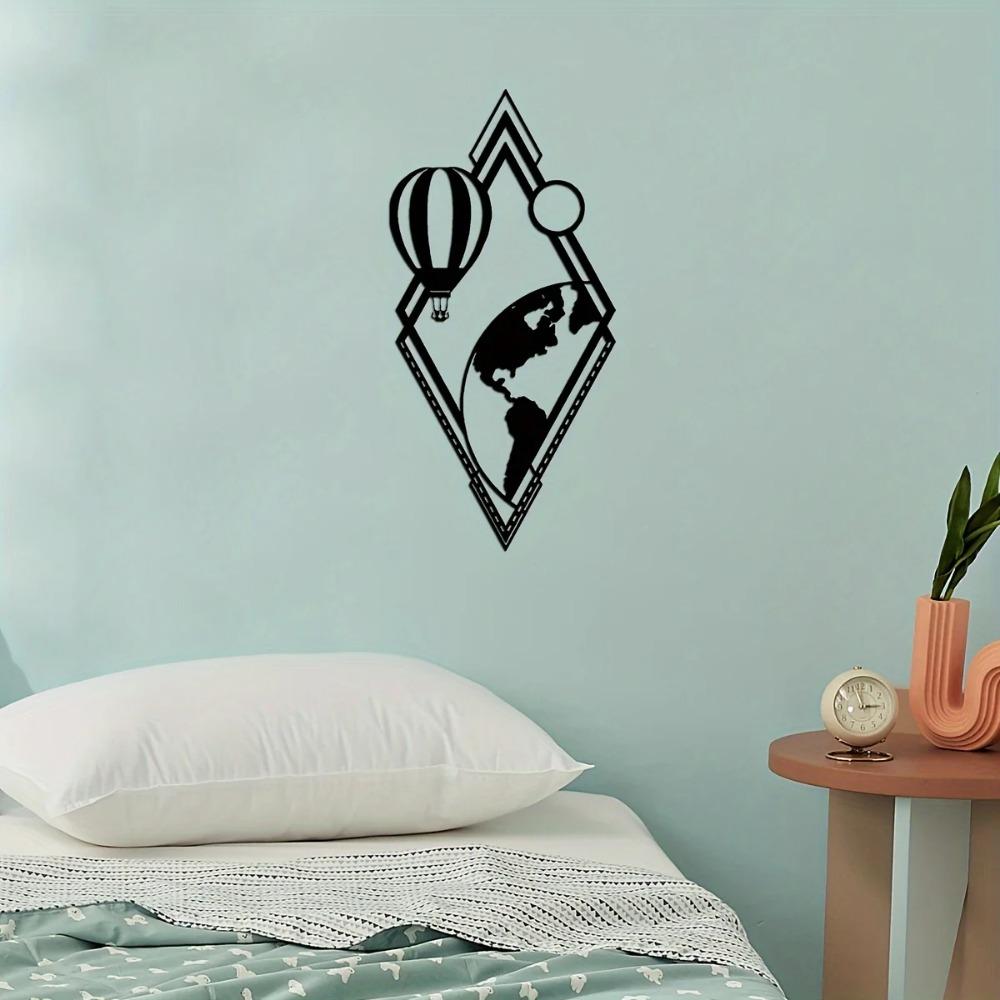 1 шт. Воздушные шары и глобусы Металлический настенный декор - Современное искусство для Хэллоуина, стильное внутреннее и внешнее украшение дома