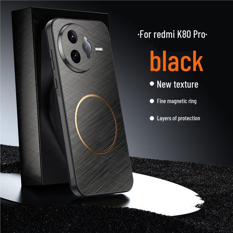 Магнитный красный чехол для Redmi K90/K80 Pro: Тонкий защитный чехол с полным покрытием, защитой от падений, для мужчин и женщин