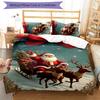 Chrismas 3pcs Bedding Set Duvet Cover Closure Includes 1 Duvet Cover & 2 Pillowcases for All Seasons Bedroom Home Dorm Decor