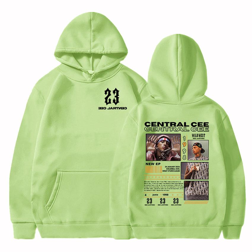 Central Cee CAN'T RUSH GREATNESS Печатные толстовки с капюшоном с длинным рукавом Пуловеры с капюшоном Уличная одежда Рэпер Печатная модная одежда Унисекс