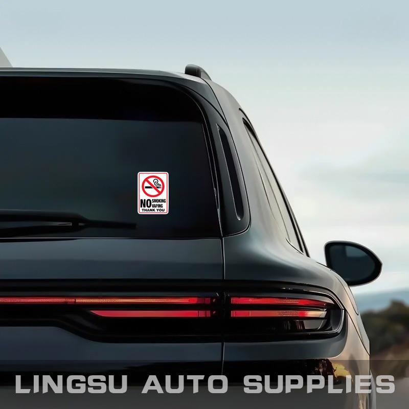 Виниловая наклейка-знак "Не курить и не парить" - Водонепроницаемая, самоклеящаяся, простая в установке - Идеально подходит для использования в помещении/на улице на автомобилях