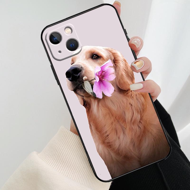 Golden Retriever Dog Phone Case For iPhone 11 12 13 14 15 16 Pro XS Max Mini Cover For iPhone X XR Plus Back Case
