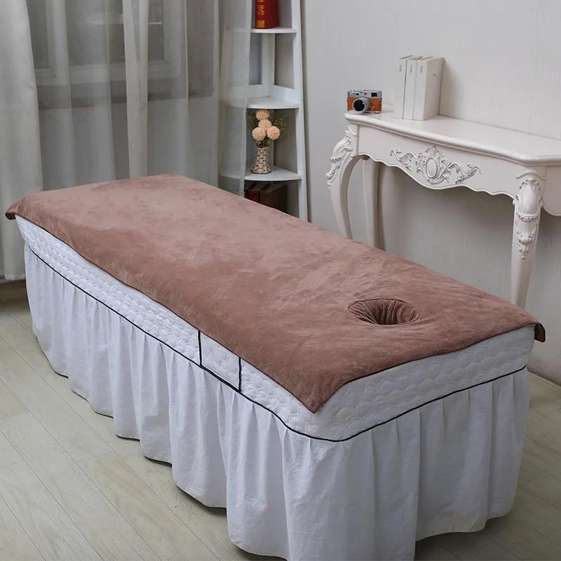 Thickened Beauty Bedsheet Cosmetic Salon Sheets Massage Treatment Soft Sheets Spa SPA Bed Table Cover Sheets with Hole