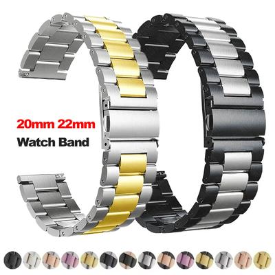 20 мм 22 мм Нержавеющая сталь Ремешок для Samsung Galaxy Watch 7 6 5 4 40/44 мм 4/6 Classic 43/47 мм 5 Pro Металлический браслет для Huawei GT6 6 Pro