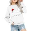Kids' Fashion Loose-Fit Casual Long-Sleeve Christmas Print Oversized Crewneck Sweatshirt