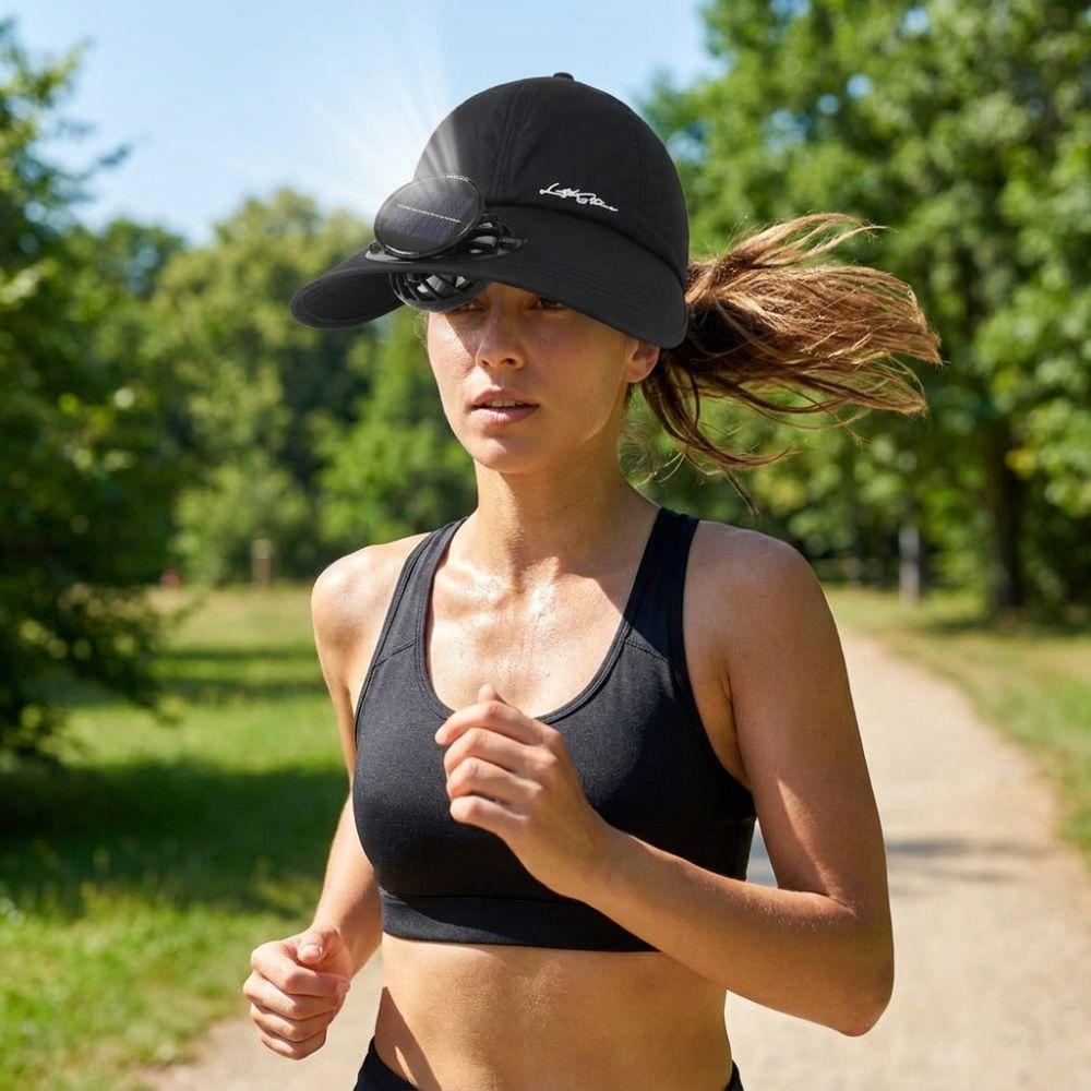 Breathable Rechargeable Cooling Baseball Cap Rechargeable Sunshade Hat for 3.7V600mAh Sport