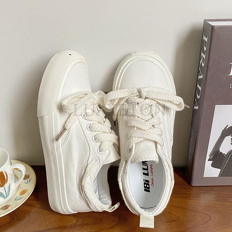Женская обувь Кроссовки Вулканизированная обувь Женская платформа Повседневная Весна Осень Шнуровка Плоская обувь Спортивная женская обувь Кроссовки из ткани