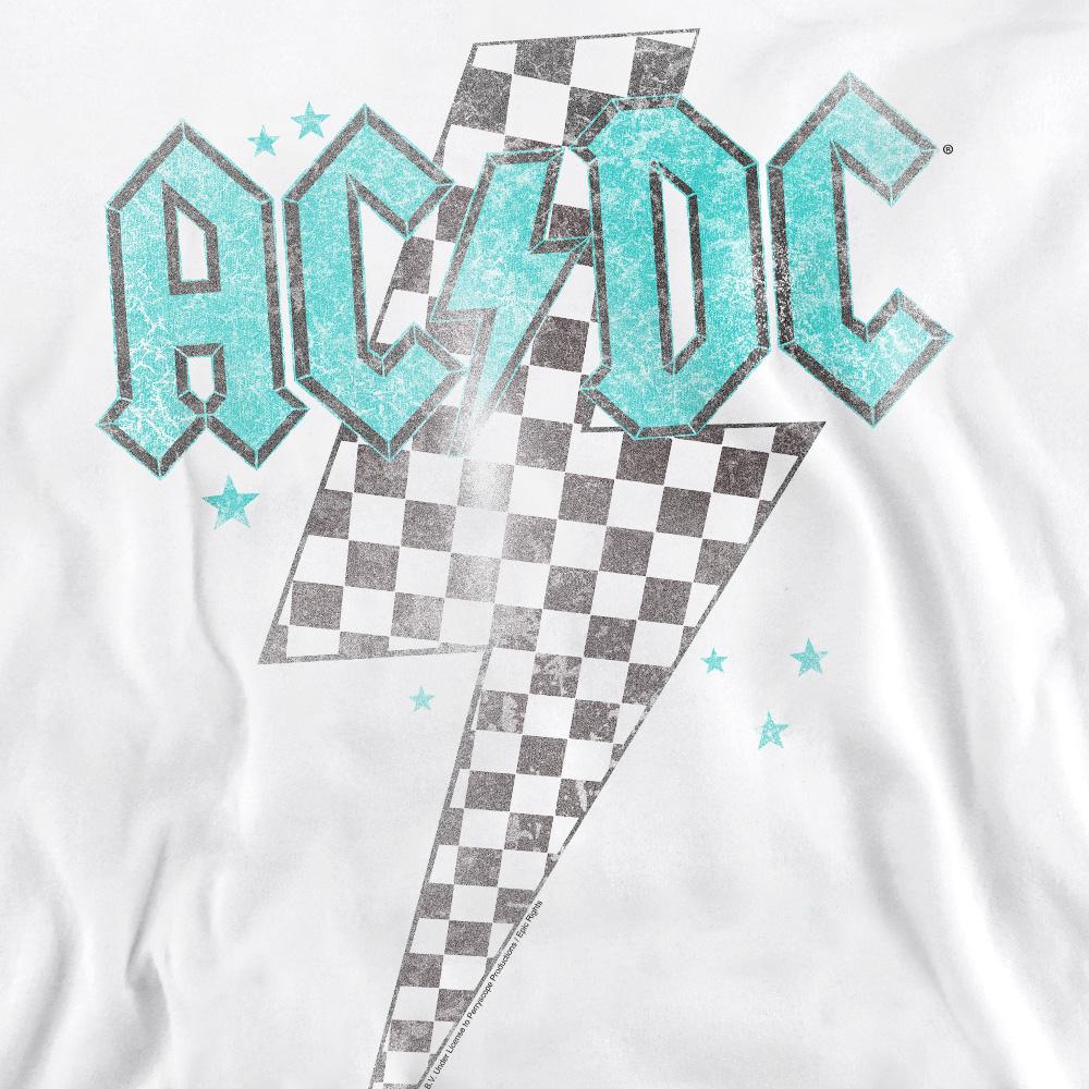 AC/DC Unisex Adult Skewed Checkerboard Bolt Sweatshirt