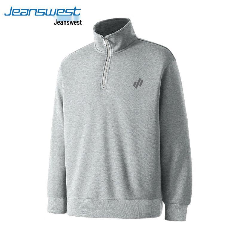 Jeanswest Men's American Retro Heavyweight Half-Zip Sweatshirt