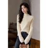 Bottom Knitted Sweater Women Lace Edge Imitation Mink Wool Turtleneck Women Long Sleeve Winter Tops MXD55Z0936