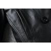 Chinese Size Long Men Leather Coat Genuine Soft Cow Leather Classic Double Breasted Turn Down Collar Leather Jackets For Men Clothing Autumn