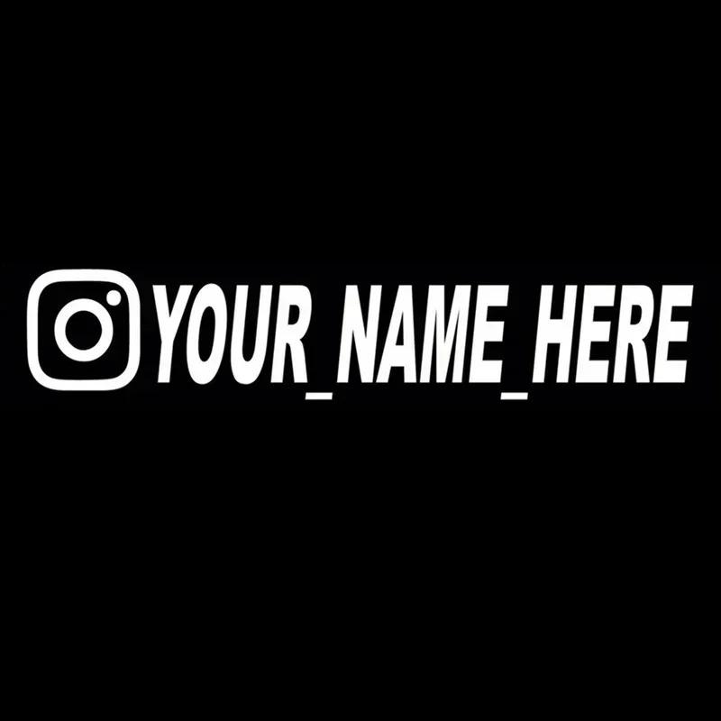 Имя пользователя Индивидуальные виниловые наклейки для Instagram FACEBOOK Наклейка на автомобиль