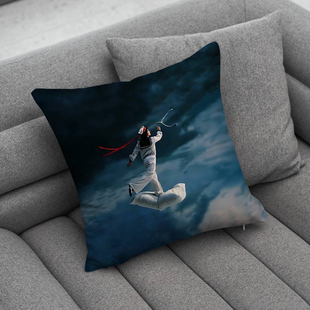CConan Gray Wishbone Creative patterned pillowcases for interior decoration office living room home