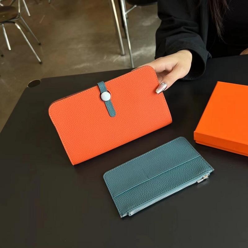 Новый модный верхний слой коровьей кожи с узором личи кожаный кошелек для женщин длинный стиль сумка из натуральной кожи сумка с зажимом для паспорта