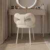Vanity Stool with Bowknot Backrest Living Room Women Girls Bedroom Makeup Chair