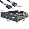 9-контактный USB 2.0 ХАБ Адаптер для микрофона и наушников Передняя панель Конвертер дисковода гибких дисков FDD в HD Audio для материнской платы ПК