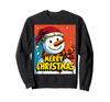 Snowman Pop Art Merry Christmas Christmas Motif Sweatshirt