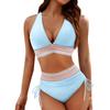 Женский раздельный сексуальный бикини, модный бюстгальтер с высокой талией, мягкий купальник без стального бюстгальтера