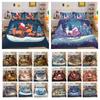 Christmas Printed Bed Clothes Double Size Bedding Set Microfiber High Quality Fashion Comforter Cover Set