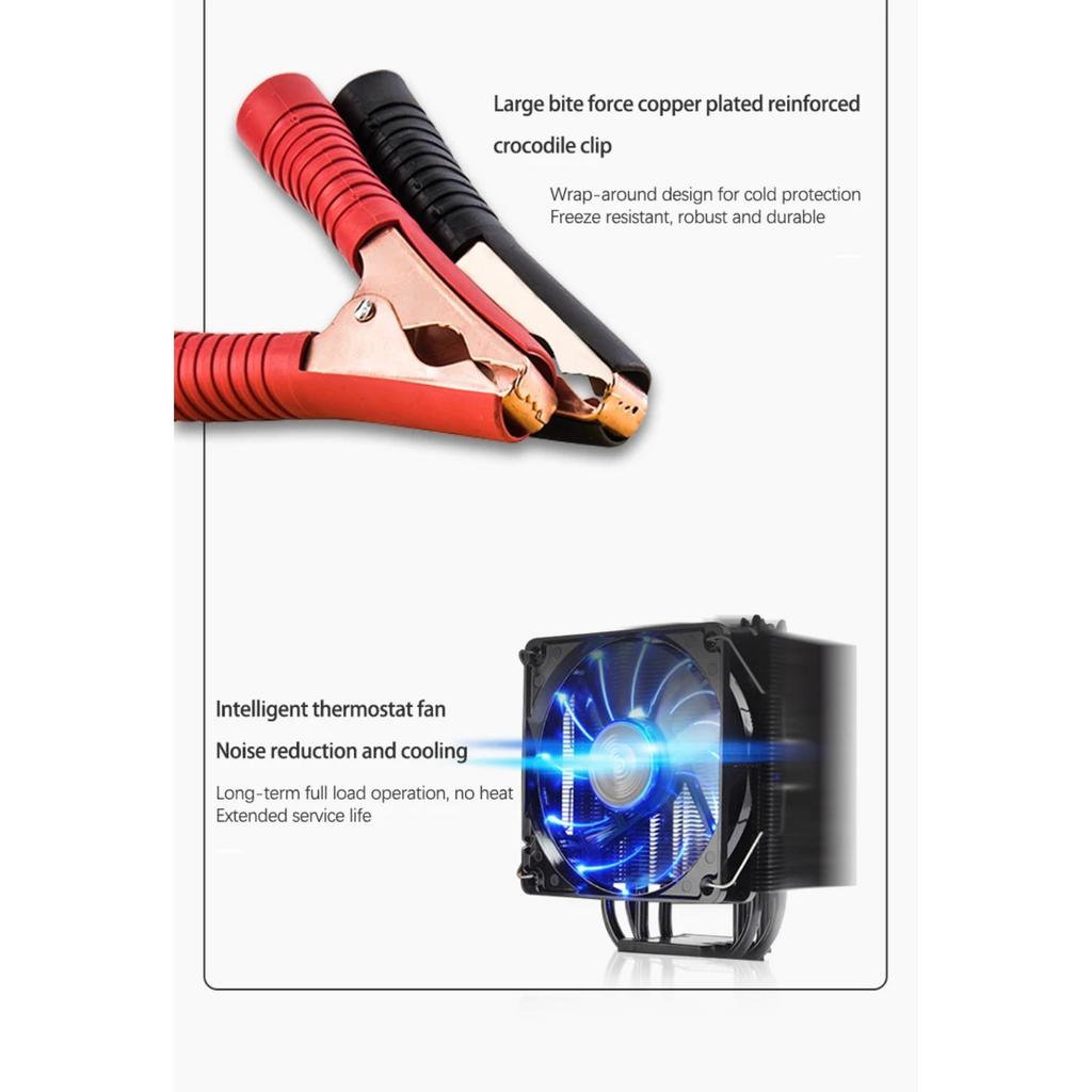 Зарядное устройство для автомобильного аккумулятора 12В/24В, умное автоматическое зарядное устройство 400Вт, 3-этапная зарядка для свинцово-кислотных, сухих, водных, AGM аккумуляторов, импульсное восстановление