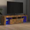 VidaXL TV Cabinet with LED Lights Smoked Oak 140x36.5x40 Cm, Tv Stand, Media Cabinet, Hifi Cabinet, Tv Unit, Unit 822641