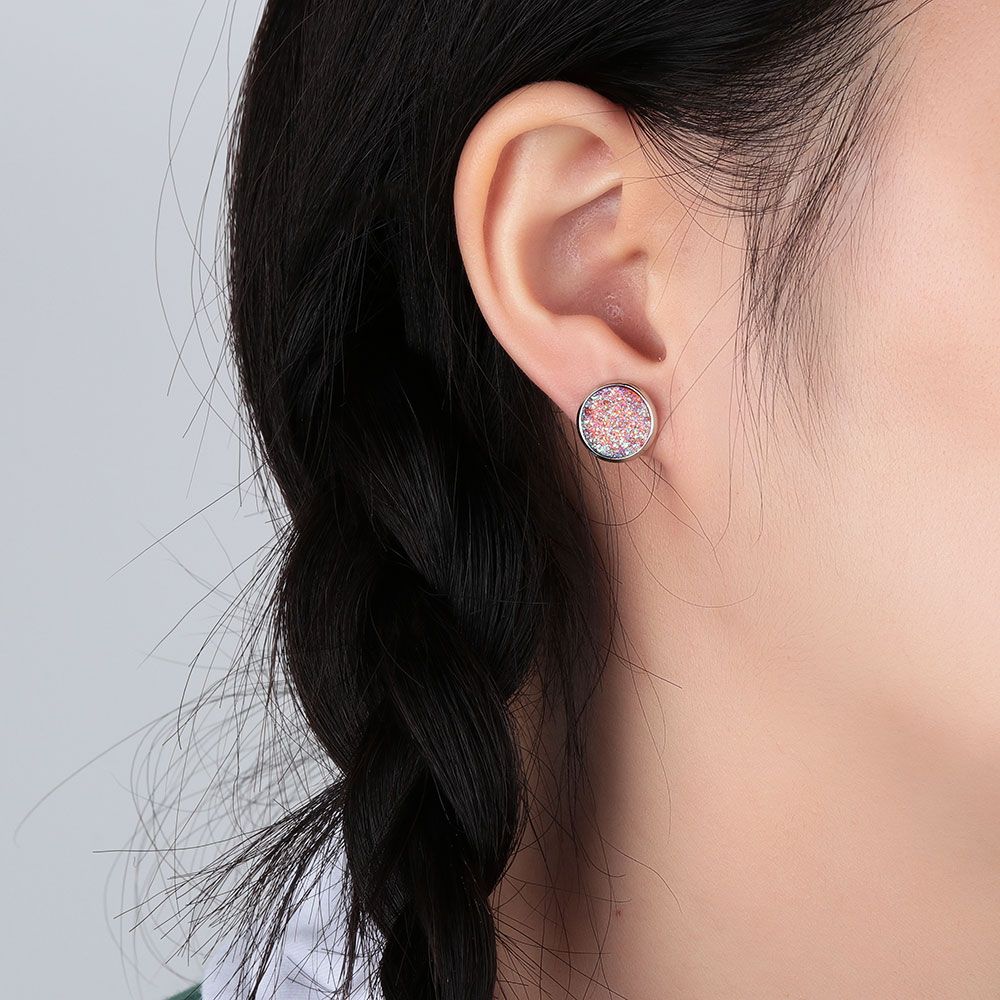 6 пар/набор Уникальные серьги-пусеты из натурального камня аметиста, хрусталя и кварца с друзой