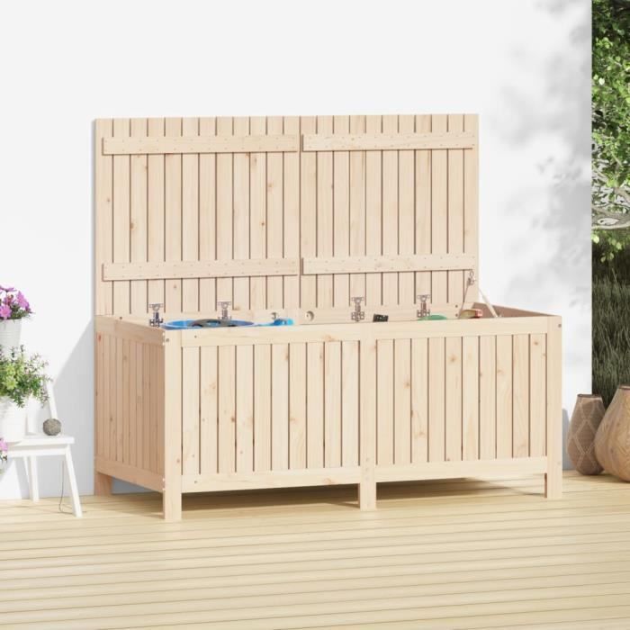 VidaXL Garden Storage Box 147x68x64 Cm Solid Pine Wood 823850