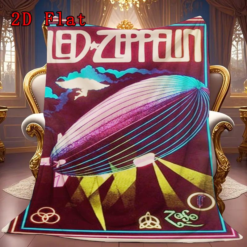 Vintage Zeppelin 2D Flat Pattern Flannel Blanket High quality All Seasons Warmth and Comfort Perfect for Christmas Gifts.MMT0918219